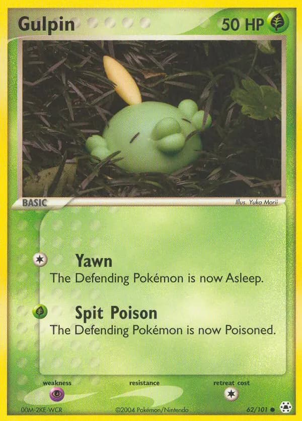Gulpin — Hidden Legends 62 Pokémon card