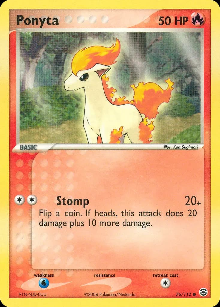 Ponita — EX Feuerrot & Blattgrün 76 German Pokémon card