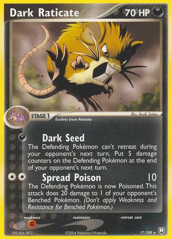 Dark Raticate — Team Rocket Returns 17 Pokémon card