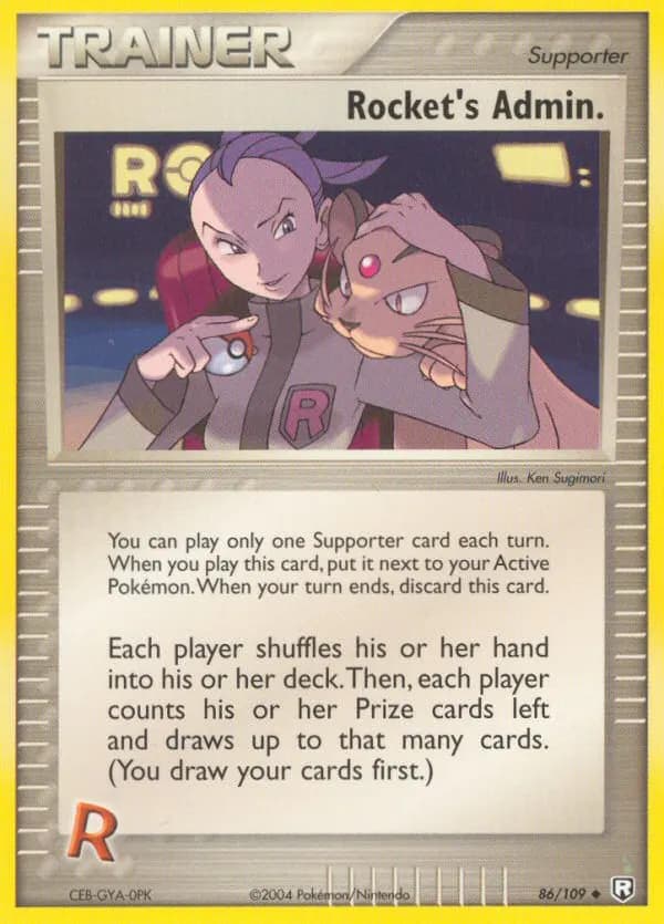 Rocket's Admin. — Team Rocket Returns 86 Pokémon card