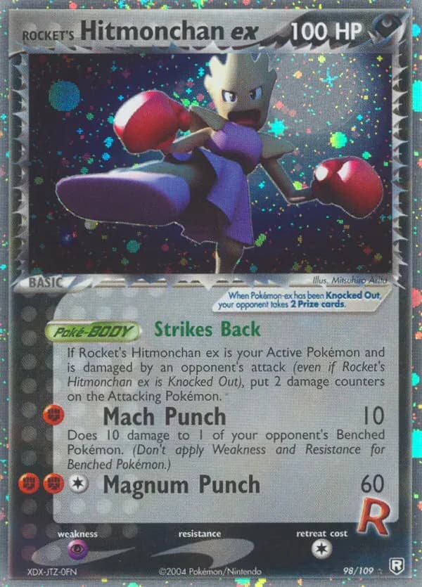 Rocket's Hitmonchan ex — Team Rocket Returns 98 Pokémon card