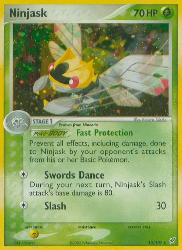 Ninjask — EX Deoxys 13 German Pokémon card