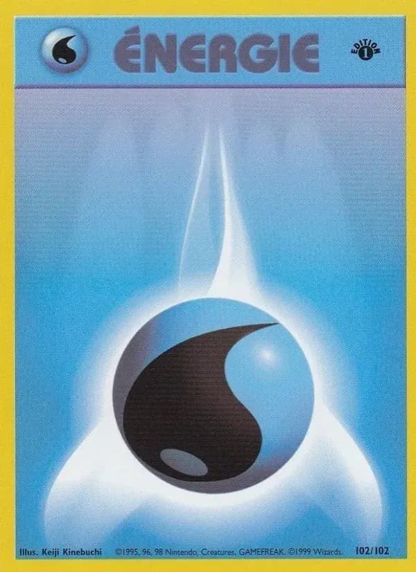 Énergie Eau — Set de Base 102 French Pokémon card