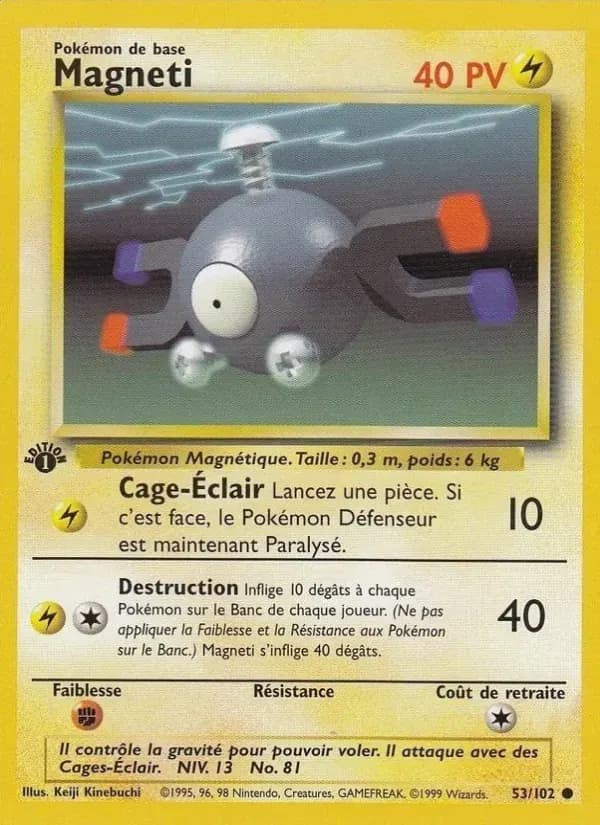 Magnéti — Set de Base 53 French Pokémon card