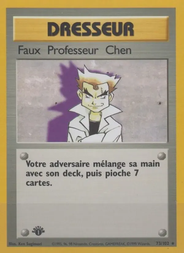 Faux Professeur Chen — Set de Base 73 French Pokémon card