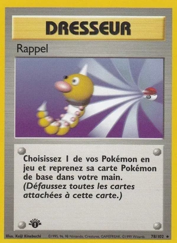 Rappel — Set de Base 78 French Pokémon card