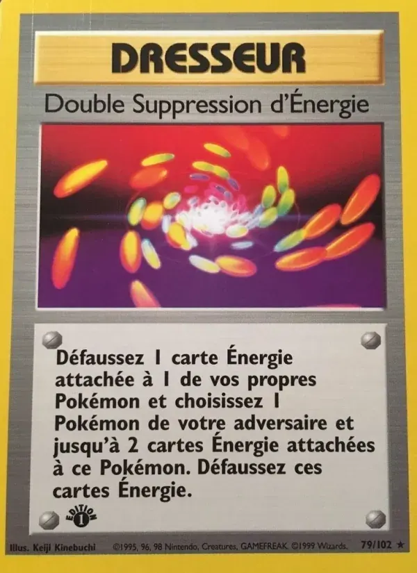 Double Suppression d'Énergie — Set de Base 79 French Pokémon card