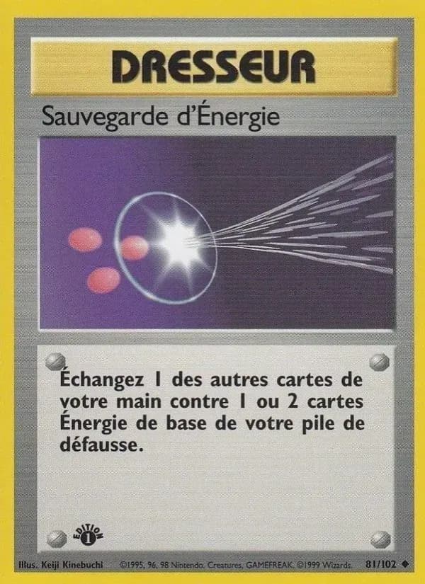 Sauvegarde d'Énergie — Set de Base 81 French Pokémon card