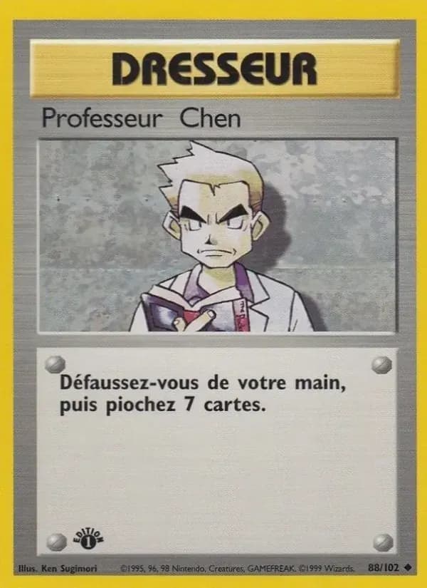 Professeur Chen — Set de Base 88 French Pokémon card