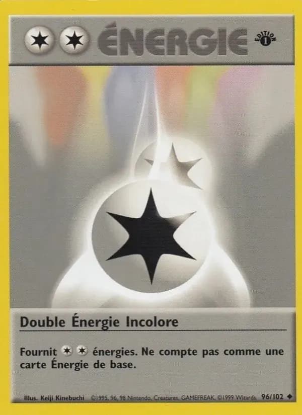 Double Énergie Incolore — Set de Base 96 French Pokémon card