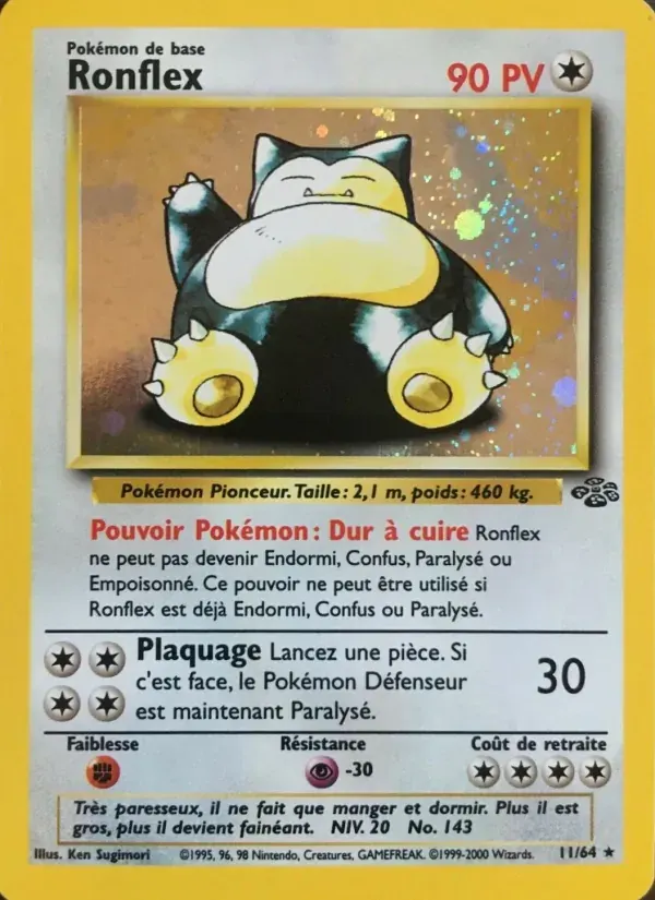 Ronflex — Jungle 11 French Pokémon card