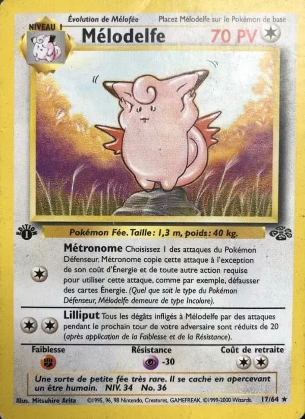 Mélodelfe — Jungle 17 French Pokémon card