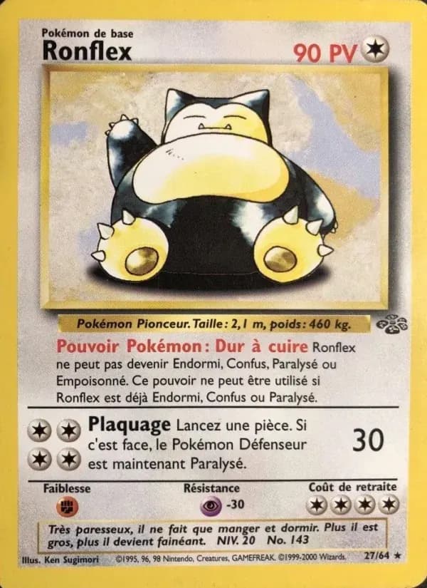 Ronflex — Jungle 27 French Pokémon card