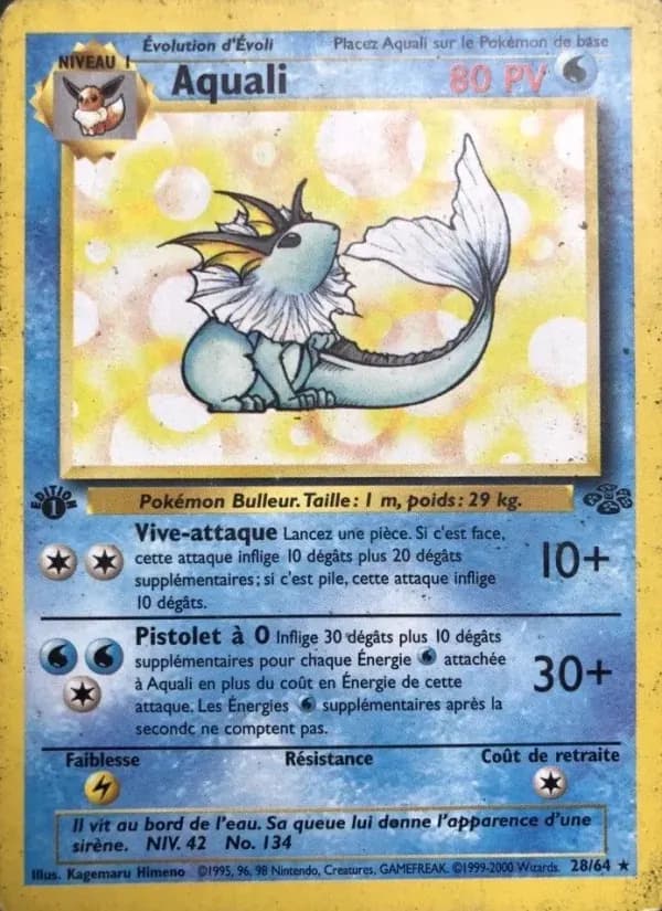 Aquali — Jungle 28 French Pokémon card