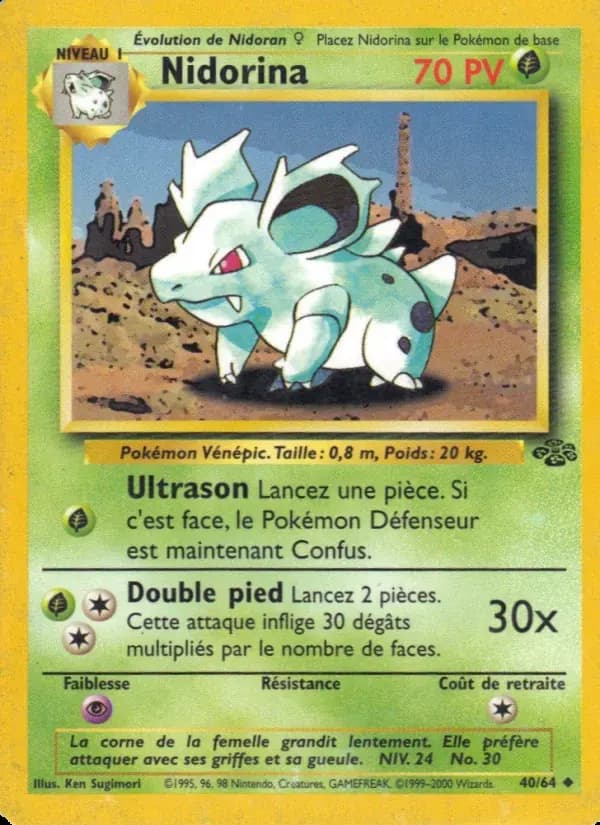 Nidorina — Jungle 40 French Pokémon card