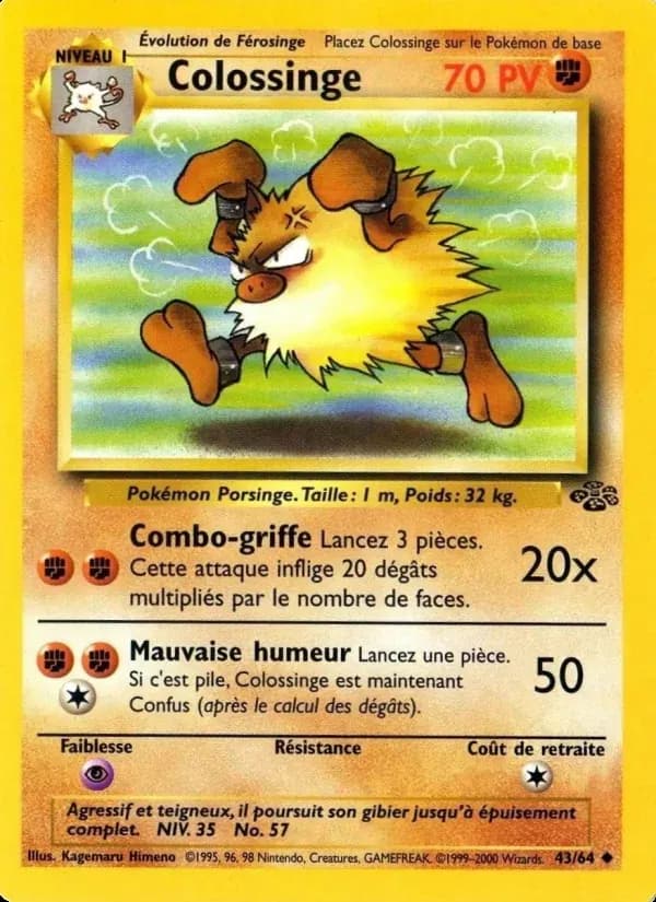 Colossinge — Jungle 43 French Pokémon card