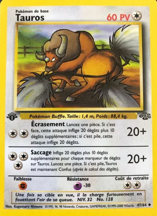 Tauros — Jungle 47 French Pokémon card