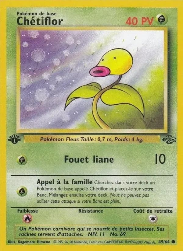 Chétiflor — Jungle 49 French Pokémon card