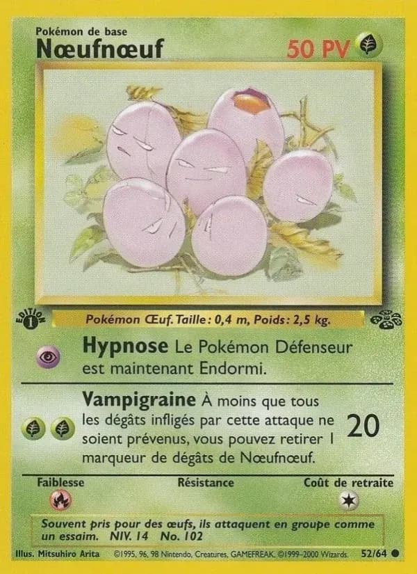 Nœufnœuf — Jungle 52 French Pokémon card