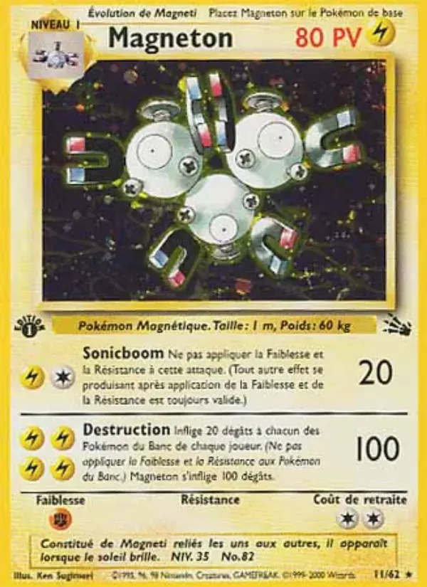 Magnéton — Fossile 11 French Pokémon card