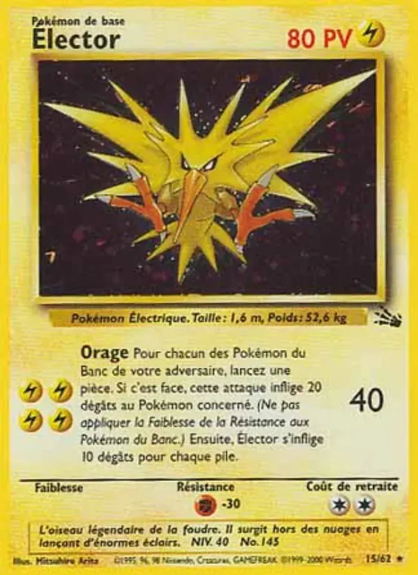 Élector — Fossile 15 French Pokémon card