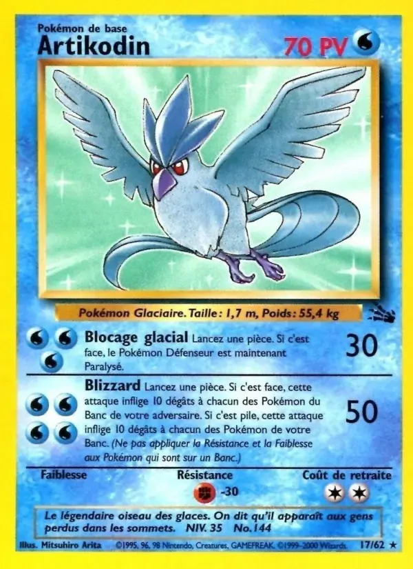 Artikodin — Fossile 17 French Pokémon card