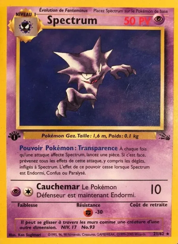 Spectrum — Fossile 21 French Pokémon card