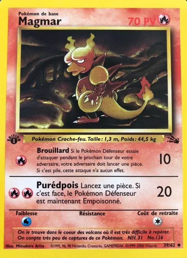 Magmar — Fossile 39 French Pokémon card