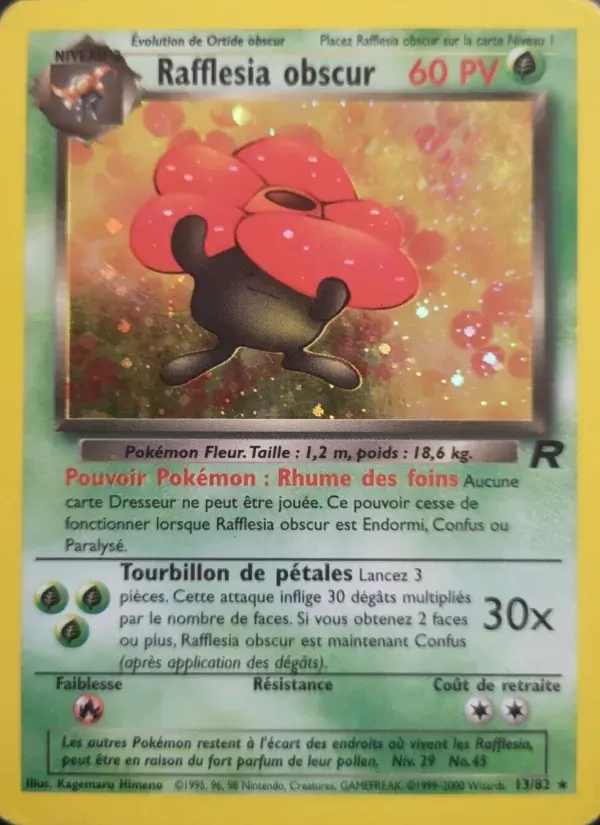 Rafflesia obscur — Team Rocket 13 French Pokémon card