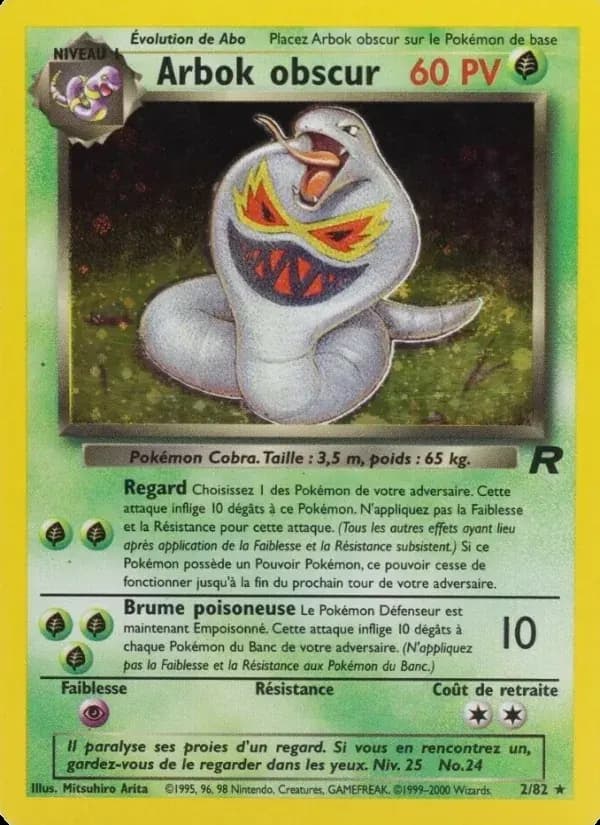 Arbok obscur — Team Rocket 2 French Pokémon card