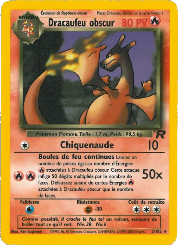 Dracaufeu obscur — Team Rocket 21 French Pokémon card
