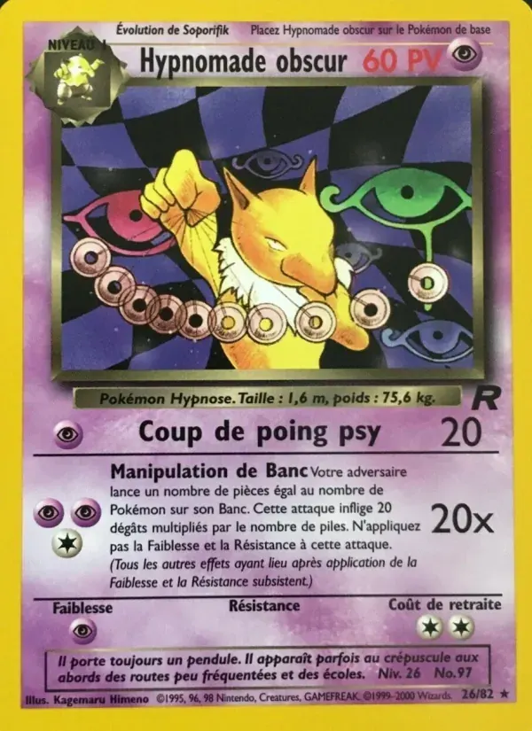 Hypnomade obscur — Team Rocket 26 French Pokémon card