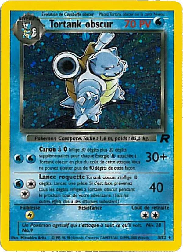 Tortank obscur — Team Rocket 3 French Pokémon card