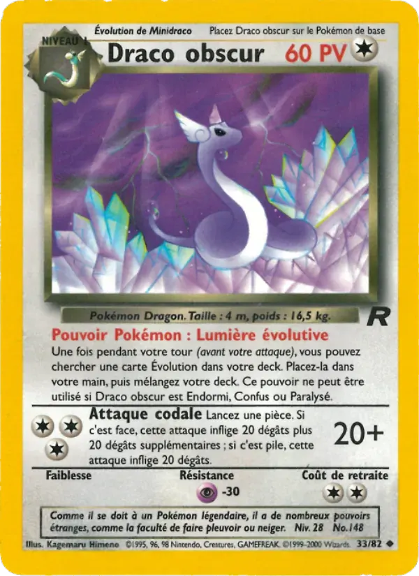 Draco obscur — Team Rocket 33 French Pokémon card