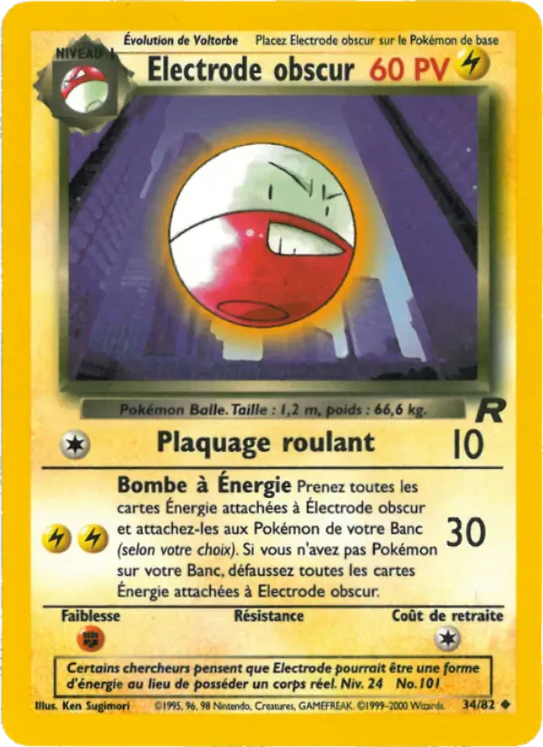Electrode obscur — Team Rocket 34 French Pokémon card