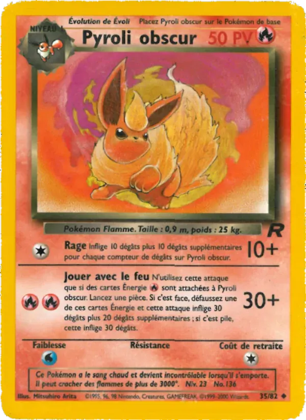 Pyroli obscur — Team Rocket 35 French Pokémon card