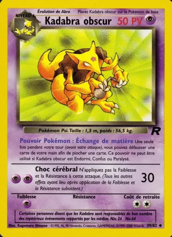 Kadabra obscur — Team Rocket 39 French Pokémon card