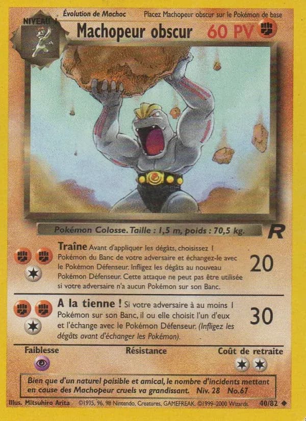 Machopeur obscur — Team Rocket 40 French Pokémon card