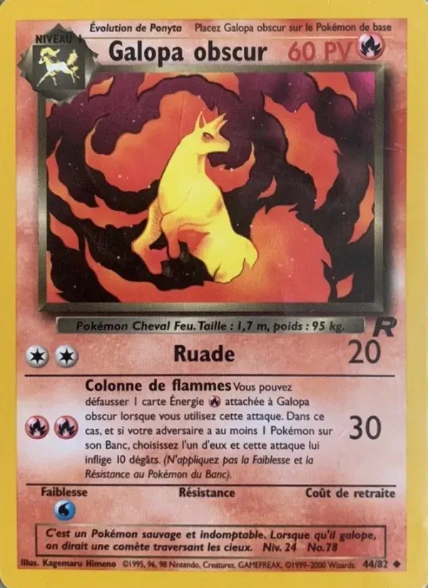 Galopa obscur — Team Rocket 44 French Pokémon card