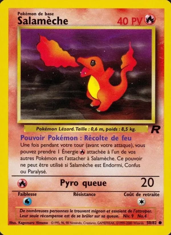 Salamèche — Team Rocket 50 French Pokémon card