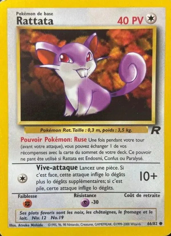 Rattata — Team Rocket 66 French Pokémon card