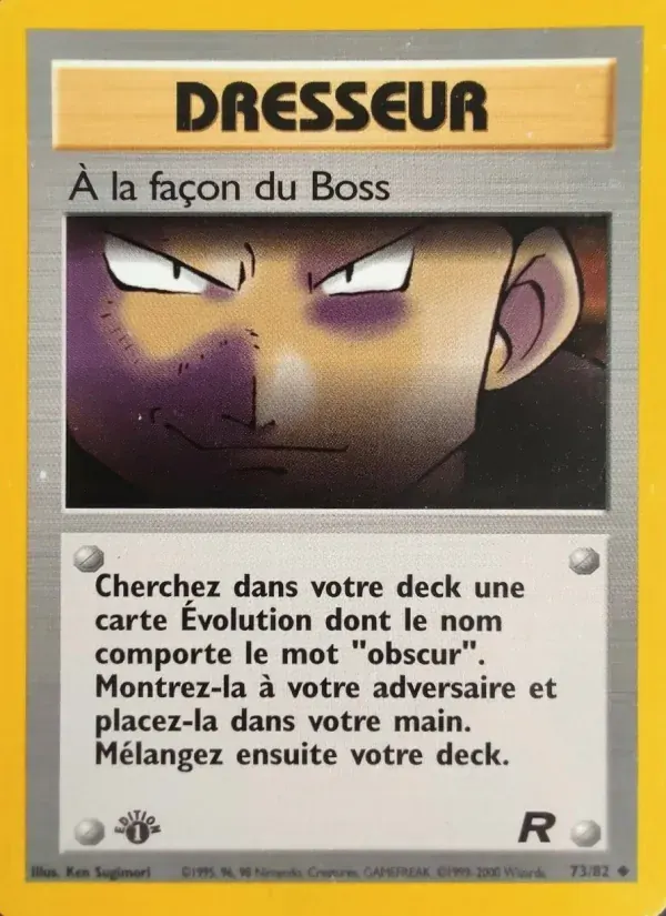 À la façon du Boss — Team Rocket 73 French Pokémon card