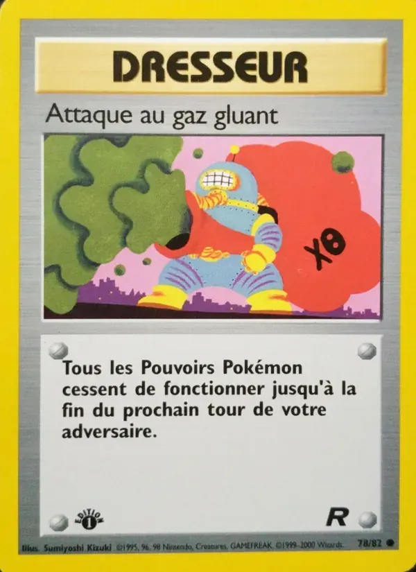Attaque au gaz gluant — Team Rocket 78 French Pokémon card