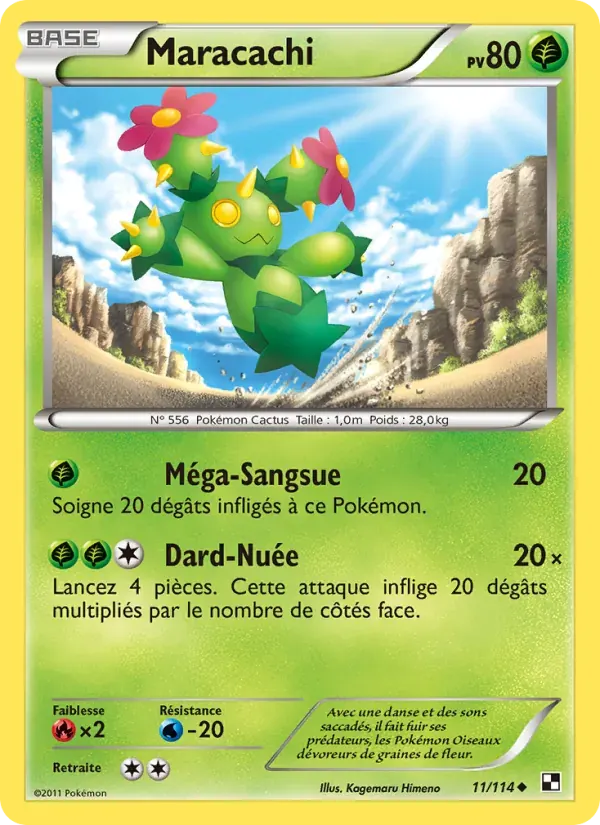Maracachi — Noir & Blanc 11 French Pokémon card
