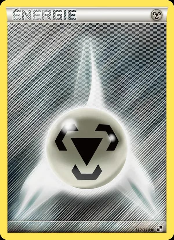 Énergie Métal — Noir & Blanc 112 French Pokémon card