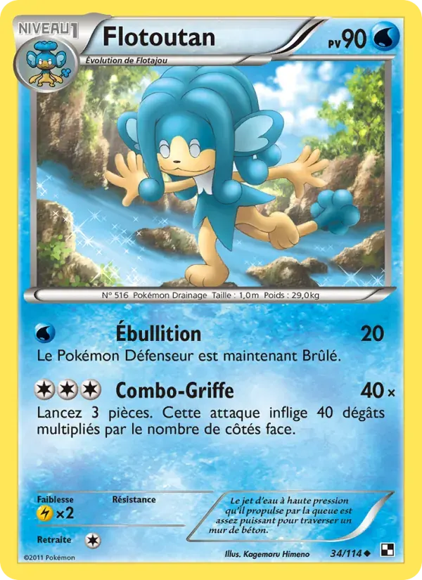 Flotoutan — Noir & Blanc 34 French Pokémon card