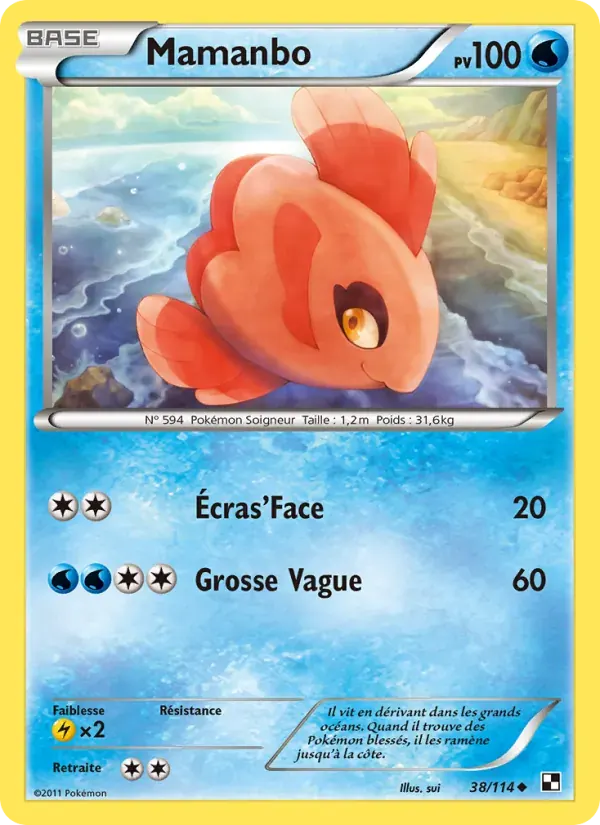 Mamanbo — Noir & Blanc 38 French Pokémon card