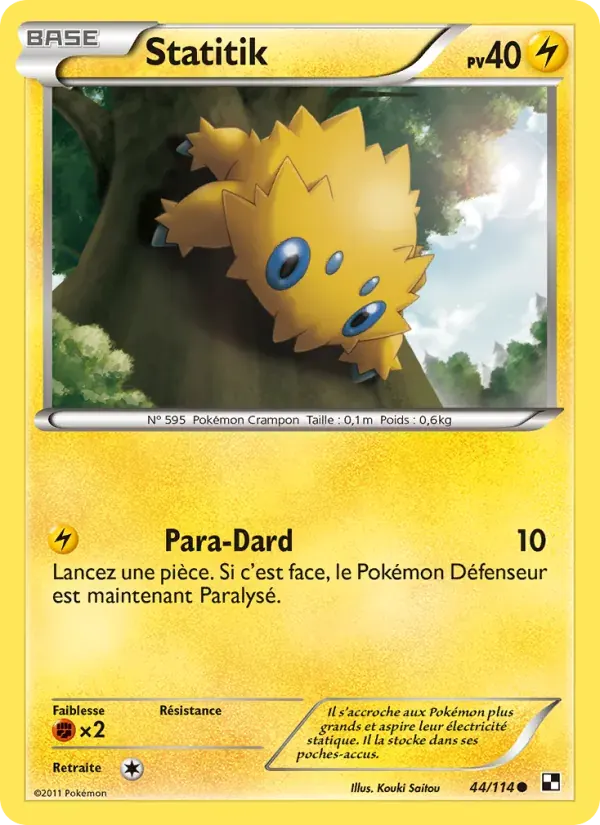 Statitik — Noir & Blanc 44 French Pokémon card
