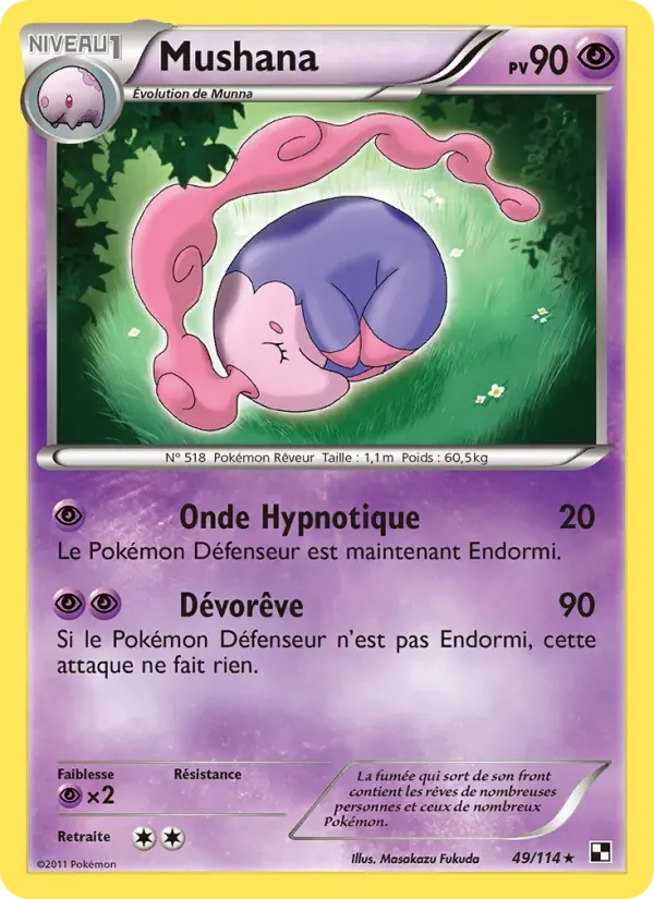 Mushana — Noir & Blanc 49 French Pokémon card