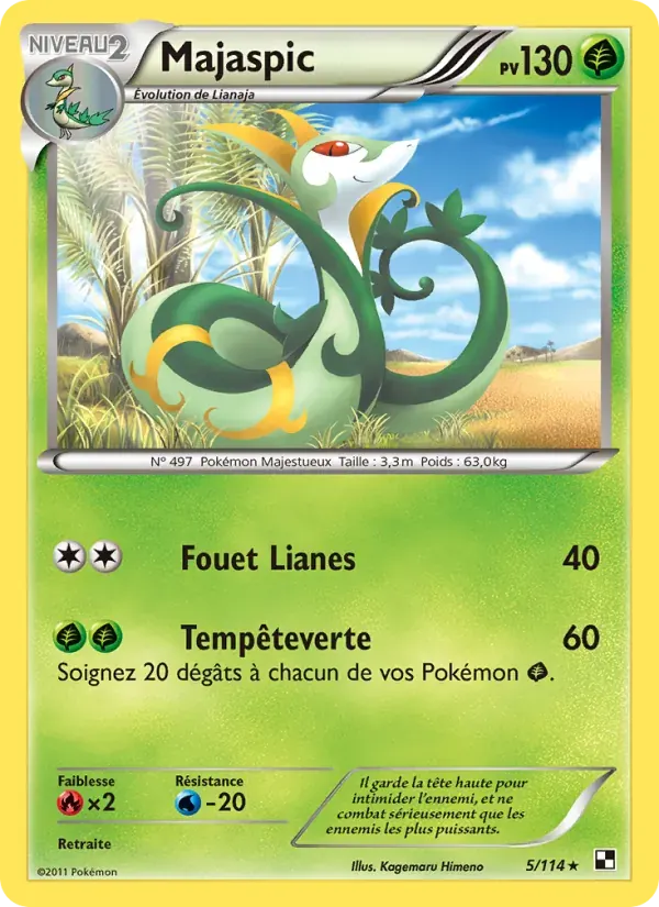Majaspic — Noir & Blanc 5 French Pokémon card